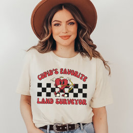 Valentine Land Surveyor Cartography Valentines Day T-Shirt