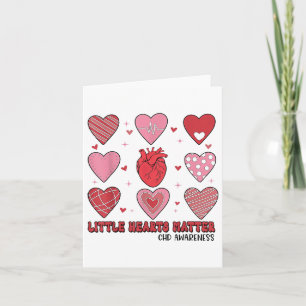 Valentine Little Hearts Chd Awareness, Heart Anato Card