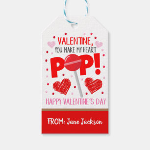 Valentine Lollipop Gift Tag