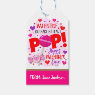 Valentine Lollipop Gift Tags