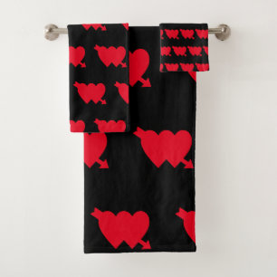 VALENTINE LOVE  BATH TOWEL SET
