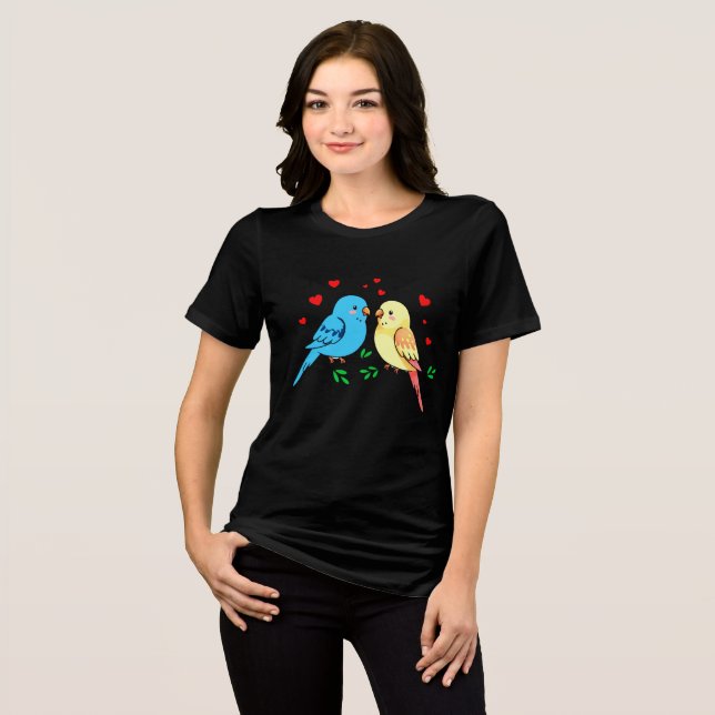 valentine love birds t shirt design  (Front Full)