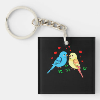 valentine love birds t shirt design key ring