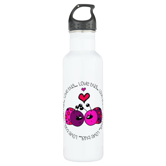 Valentine Love Bug 710 Ml Water Bottle (Front)