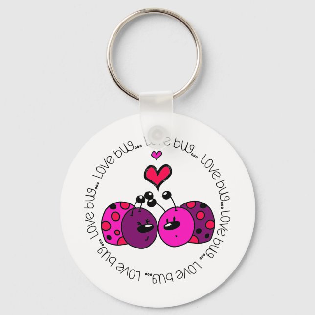Valentine Love Bug Key Ring (Front)