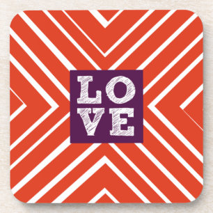 Valentine LOVE Bullseye Coaster
