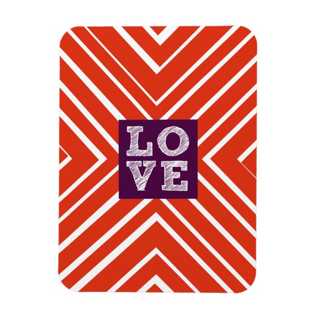 Valentine LOVE Bullseye Magnet (Vertical)