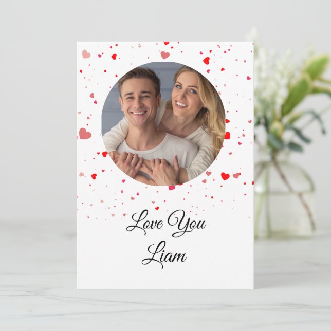 Valentine Love Card | Romantic for Him & Her (Standing Front)