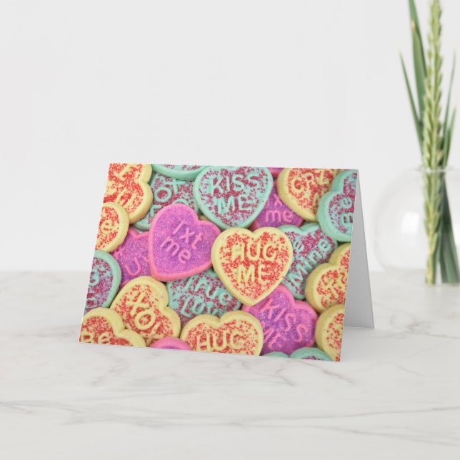 Valentine Love Cookies Holiday Card (Front)