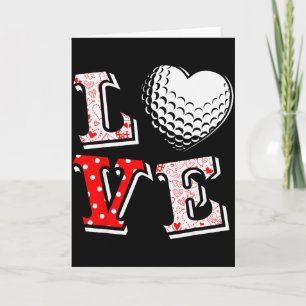 Valentine Love Golf Heart Valentine Day Women Men Card