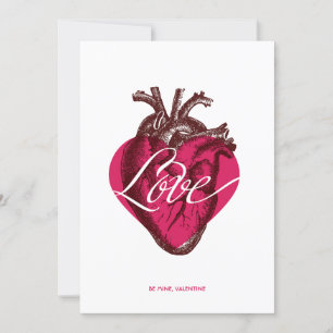 Valentine LOVE Heart Flat Card. Card