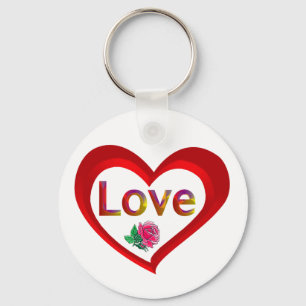 Valentine Love Heart Key Chain