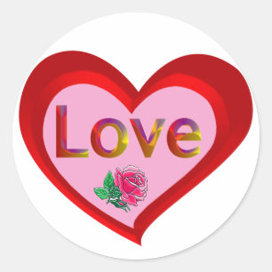 Valentine Love Heart Stickers