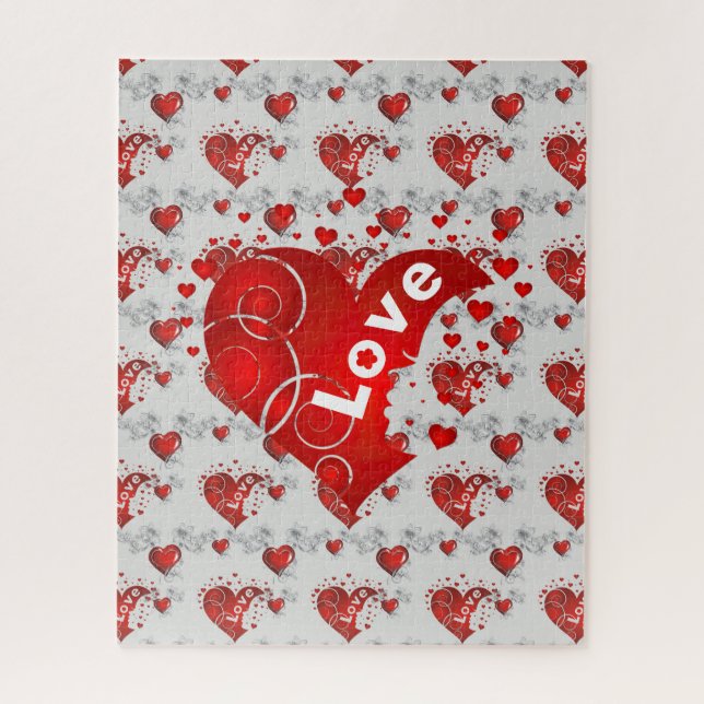 Valentine Love Hearts  Jigsaw Puzzle (Vertical)