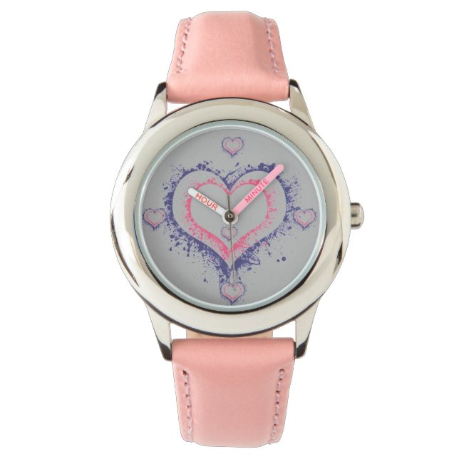 valentine love hearts love fun watch (Front)