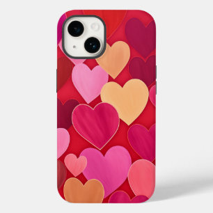 Valentine Love Hearts Pink Red Case-Mate iPhone 14 Case