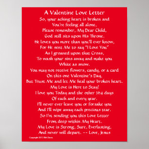 Valentine Love Letter Poster