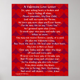 Valentine Love Letter Poster