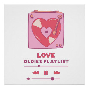 Valentine Love Oldies Playlist Poster