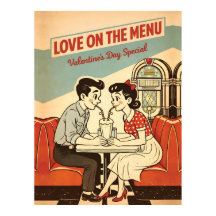 Valentine - Love on the Menu Retro Soda Shop 