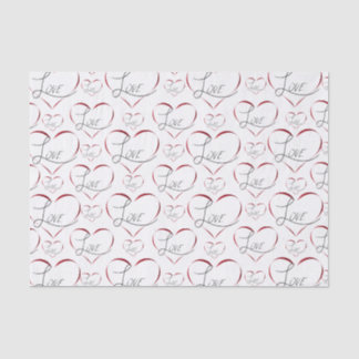 Valentine love tissue paper