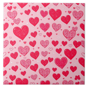 Valentine Love-Valentine Hearts Tile
