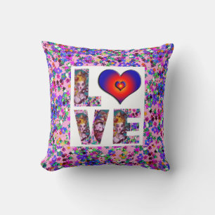 VALENTINE LOVE VENETIAN MASQUERADE CONFETTI CUSHION