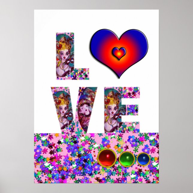 VALENTINE LOVE  VENETIAN MASQUERADE PARTY POSTER (Front)