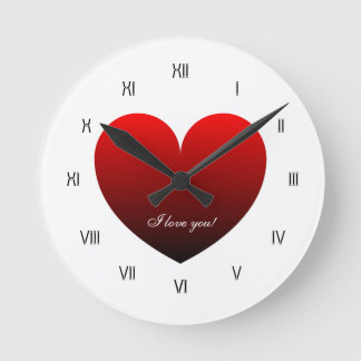 Valentine Love Watch Round Clock
