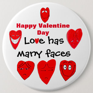 VALENTINE MANY FACES OF LOVE button