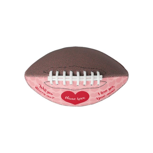 Valentine marriage proposal american football (Front)
