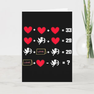 Valentine Math Equations Shirt For Math Teachers M Card