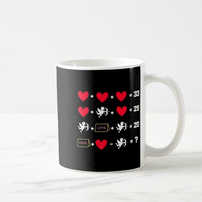 Valentine Math Equations Shirt For Math Teachers M Coffee Mug (Right)