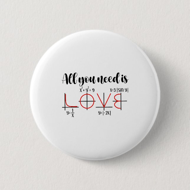 Valentine Math Humor For Teachers Students  6 Cm Round Badge (Front)