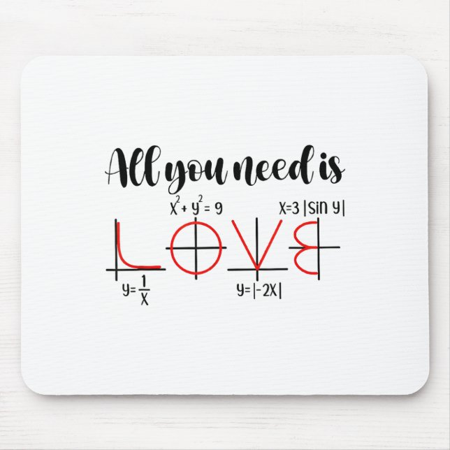 Valentine Math Humor For Teachers Students  Mouse Mat (Front)