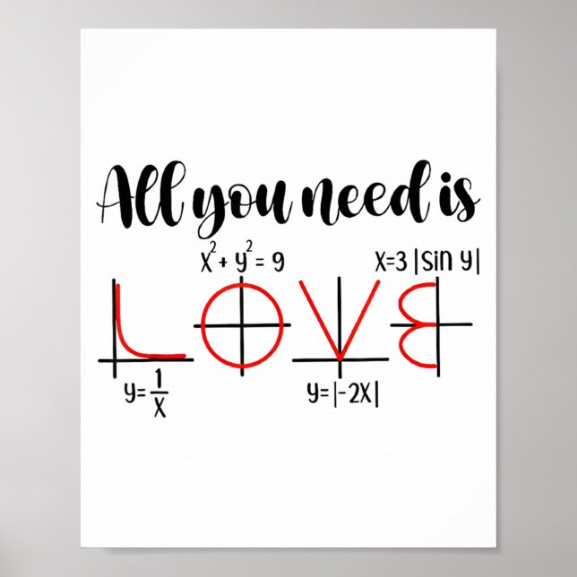 Valentine Math Humor For Teachers Students  Poster (Front)