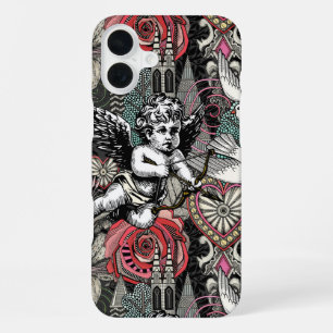 valentine maximalism col dark iPhone 16 plus case