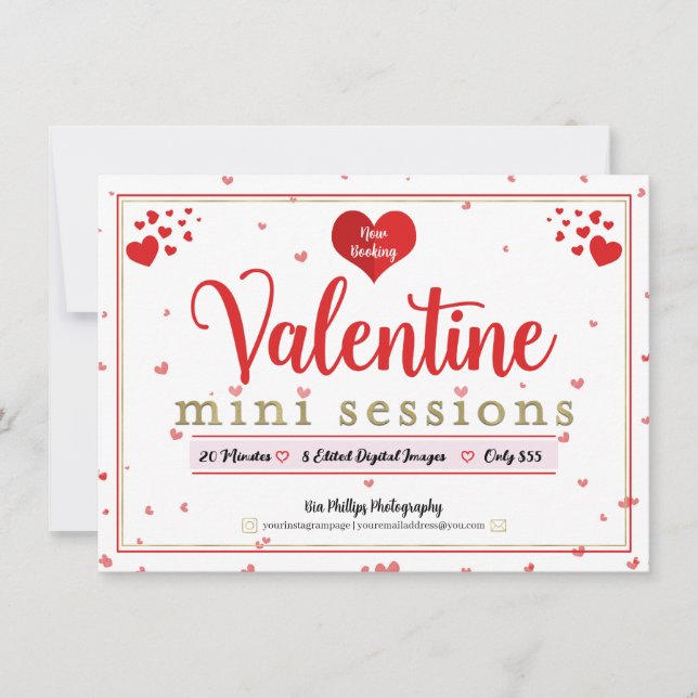 Valentine Mini Sessions Photography Minis Flyer Invitation (Front)