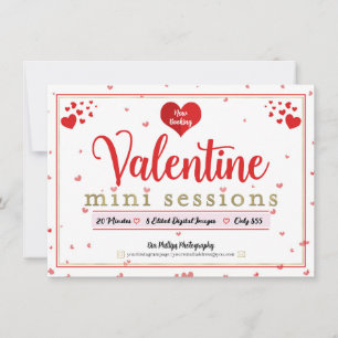 Valentine Mini Sessions Photography Minis Flyer Invitation