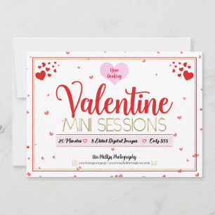 Valentine Mini Sessions Photography Minis Flyer Invitation