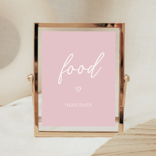 Valentine Minimalist Heart Food Poster