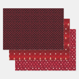 Valentine Modern Argyle Pattern Set No7 Wrapping Paper Sheet
