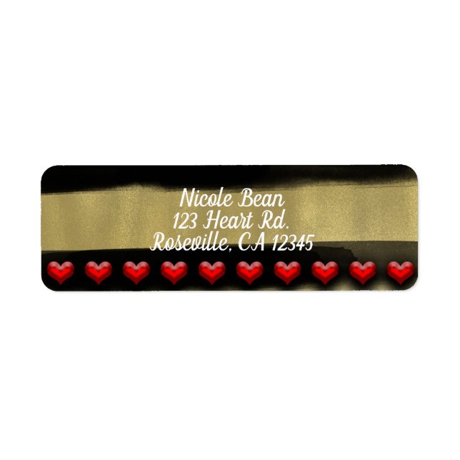Valentine Modern Black Bow Gold Paint Sweet 16 (Front)