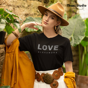 Valentine Modern Black Simple Elegant Typography T-Shirt