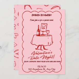 valentine  modern party invitation 