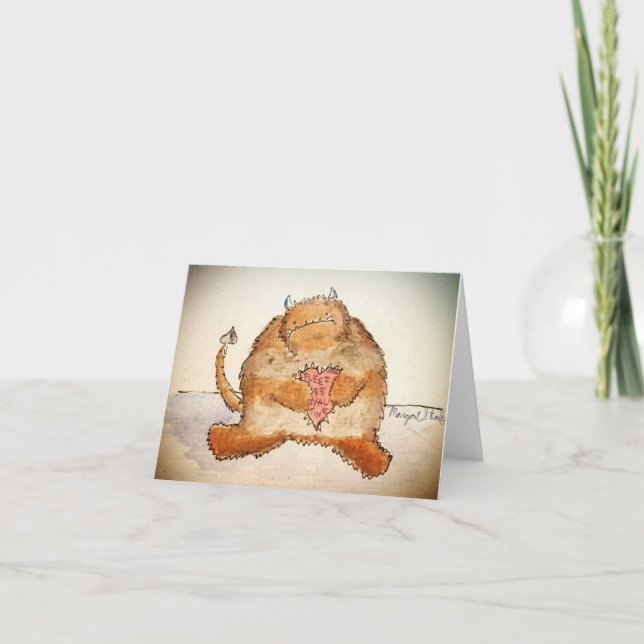 Valentine monster thank you card (Front)