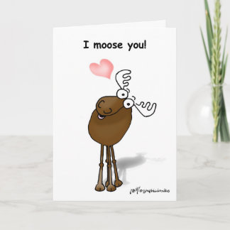 Valentine Moose Holiday Card