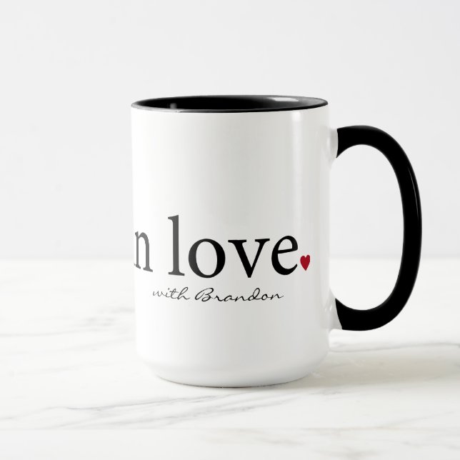 Valentine Mug, Personalised Valentine Gift Mug (Right)