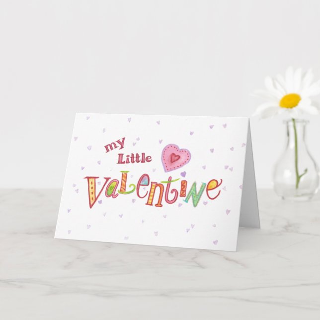 Valentine My Little Valentine You Make Me Smile Card (Small Plant)