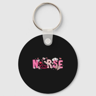 Valentine Nicu Icu Er Rn Nurse Scrub Top Women Gir Key Ring